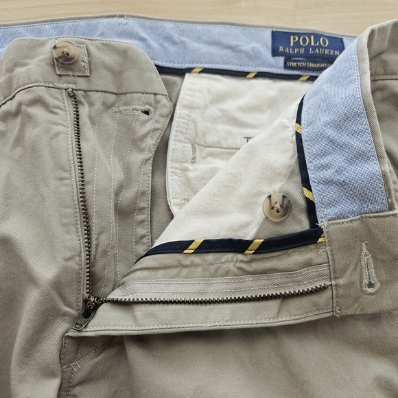 Polo Ralph Lauren Men's The Polo Chino Pants 33x32 Khaki Classic Cotton Twill - Picture 6 of 13